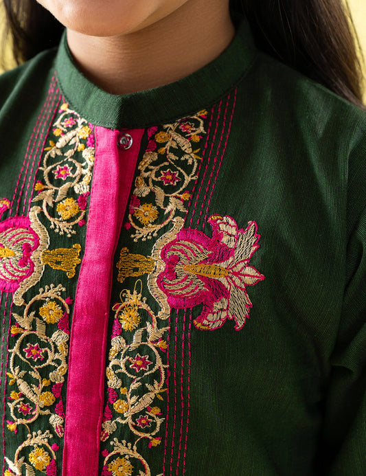 2 PIECE FLORAL EMBROIDERED SUIT