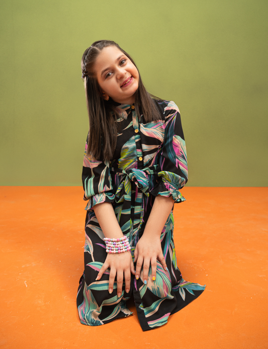 PRINTED LONG DRESS
