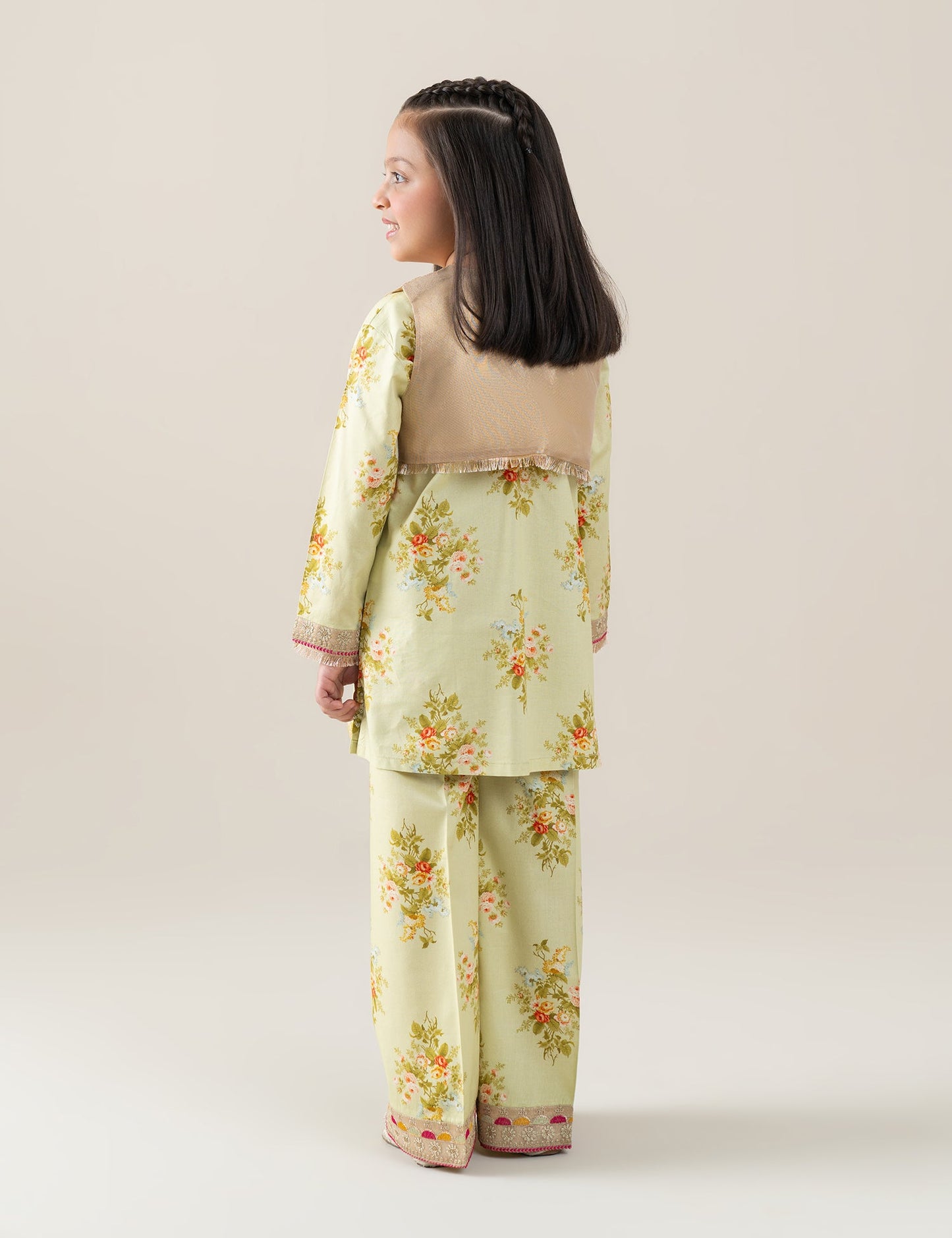 2 PIECE FLORAL EMBROIDERED WAISTCOAT SUIT