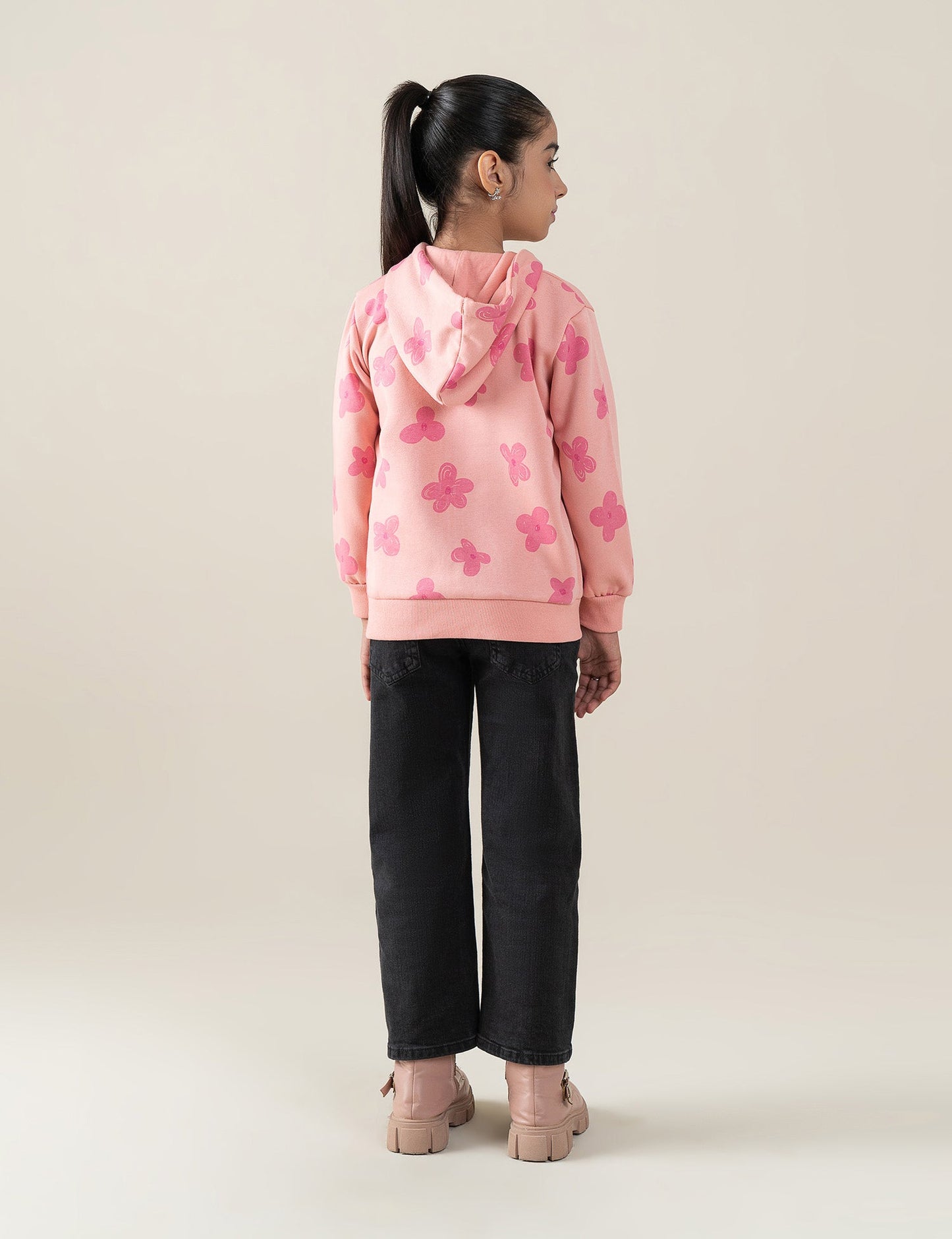 FLORAL PRINTED HOODIE