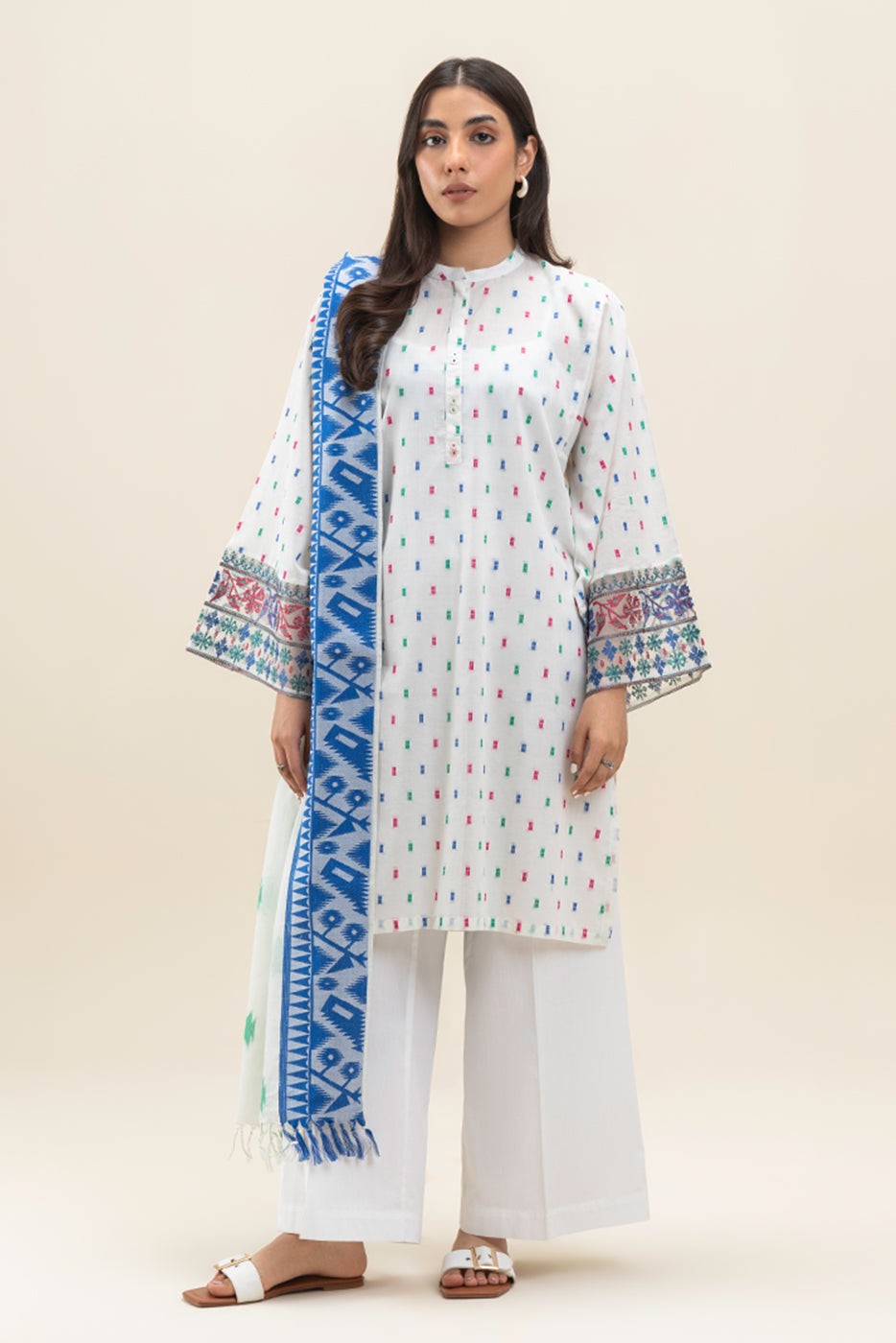 EMBROIDERED JACQUARD SHIRT (PRET)