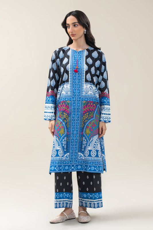 PRINTED COTTON VISCOSE SHIRT (PRET)