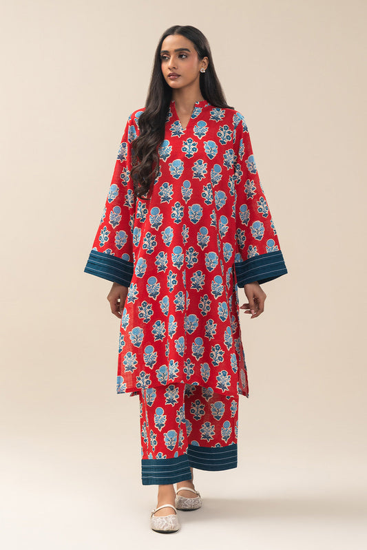 PRINTED DP KHADDAR SHIRT (PRET)