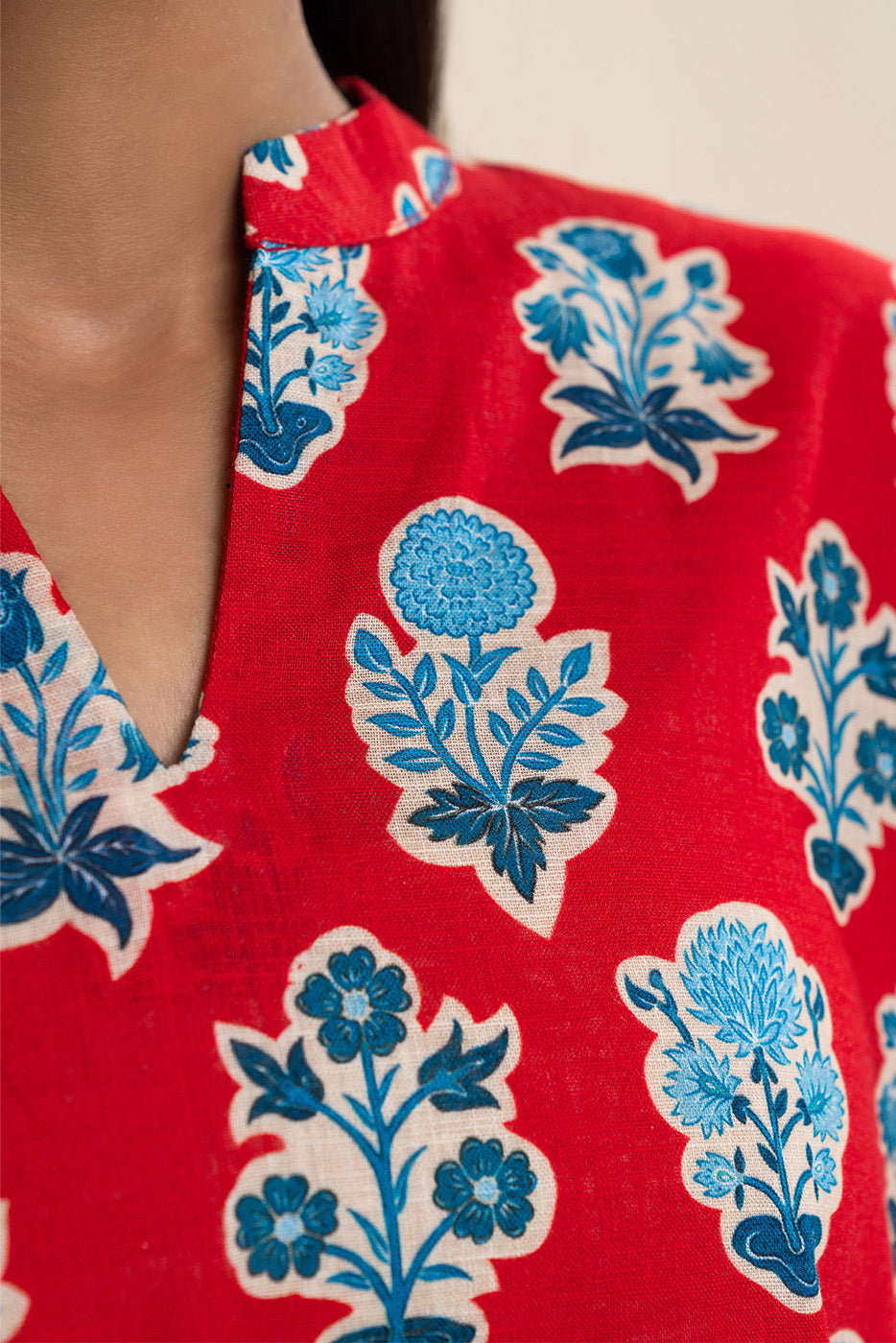 PRINTED DP KHADDAR SHIRT (PRET)