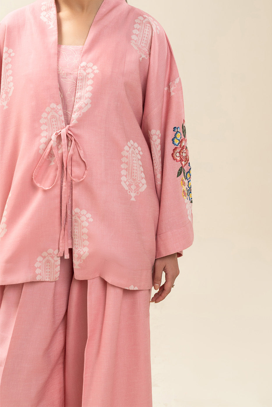 EMBROIDERED SELF JACQUARD SHIRT (PRET)