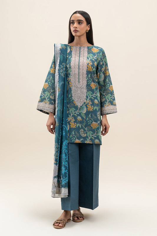 2 PIECE PRINTED LAWN SUIT-MIDNIGHT BLOOM (UNSTITCHED)