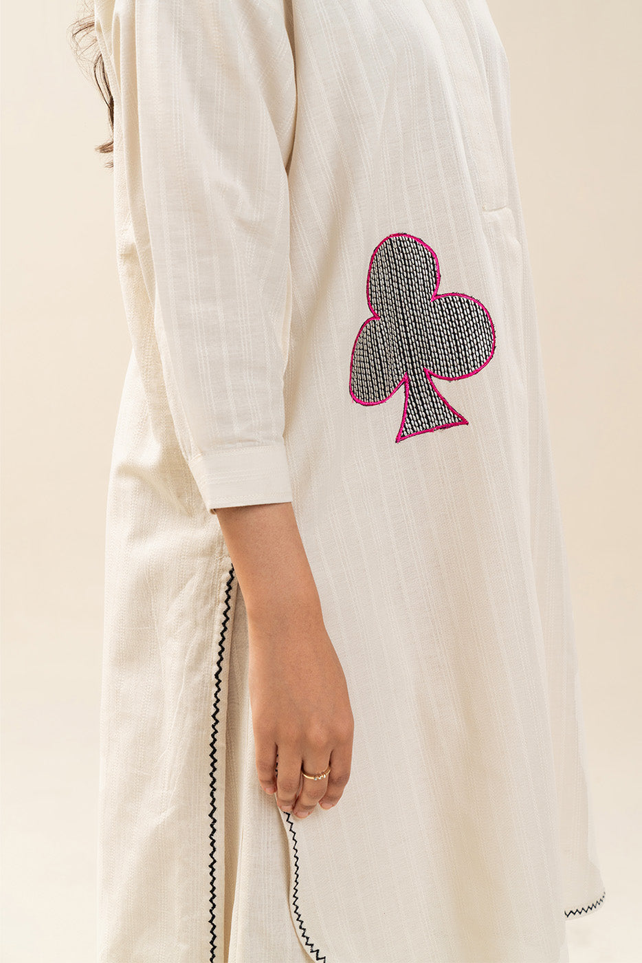 2 PIECE EMBROIDERED DOBBY SUIT (PRET)