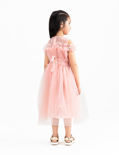 EMBELLISHED PEEKABOO DRESS