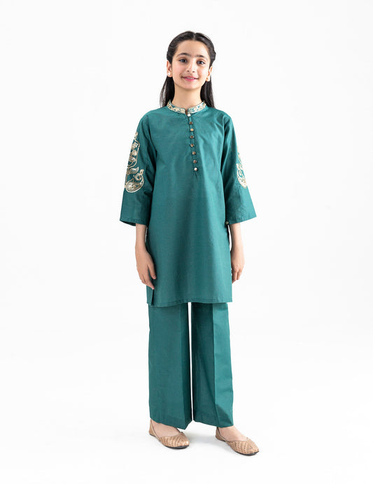 2 PIECE SEQUIN EMBROIDERED SUIT