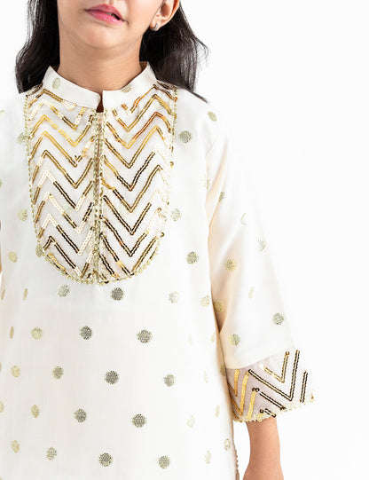 2 PIECE SEQUIN JACQUARD SUIT
