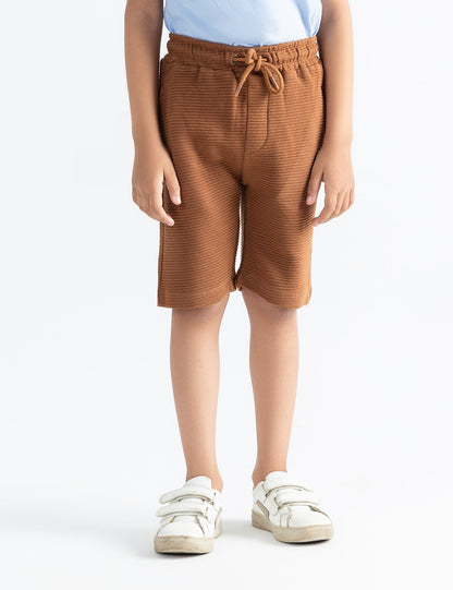 BASIC RIBBED KNIT SHORTS