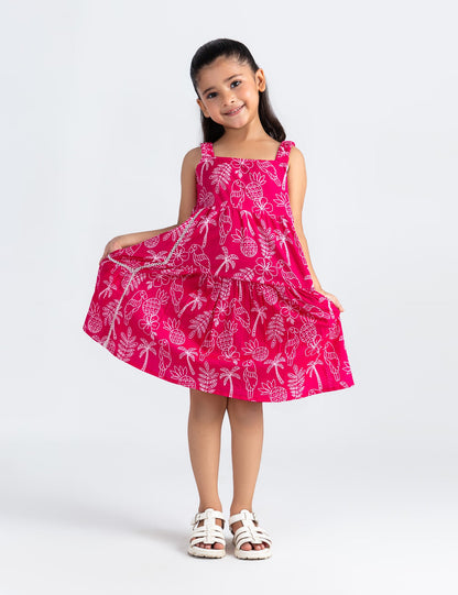 TROPICAL PRINTED DRESS