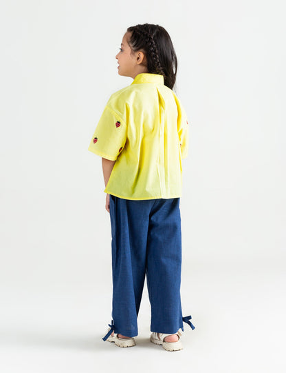 EMBROIDERED BUTTON DOWN TOP