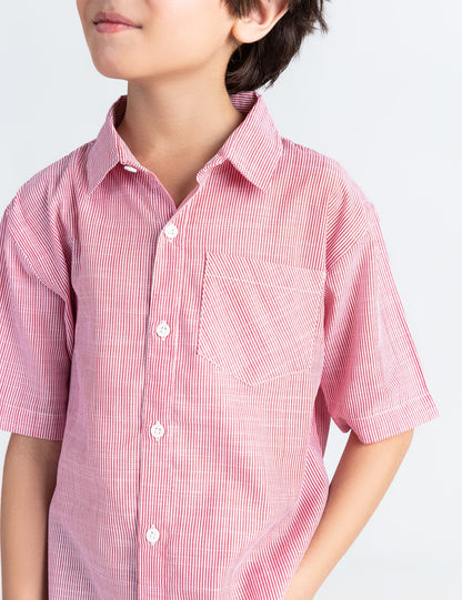 STRIPED BUTTON DOWN SHIRT