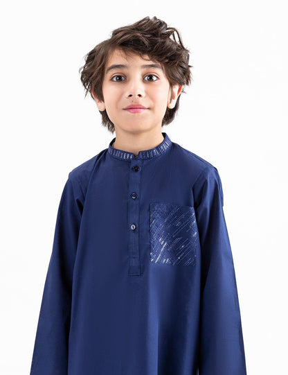 2 PIECE SEQUIN POCKET EMBROIDERED SUIT