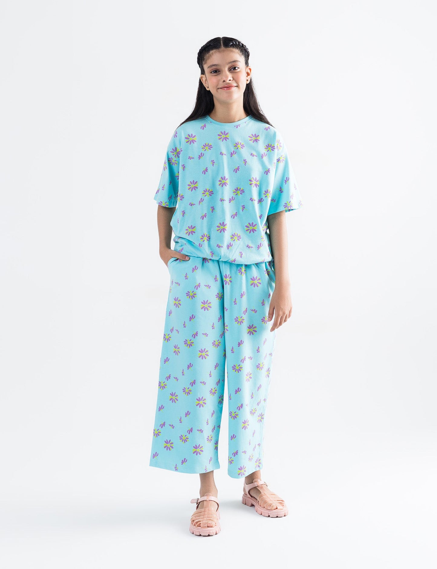 2 PIECE FLORAL PRINTED SUIT
