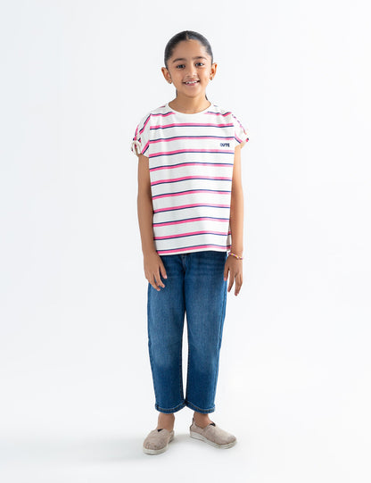 EMBROIDERED STRIPED T-SHIRT