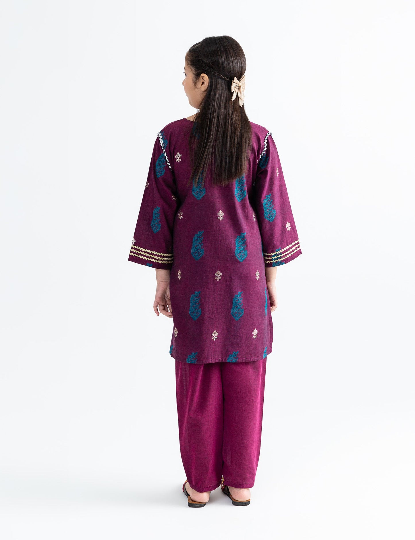 2 PIECE ALLOVER EMBROIDERED SUIT