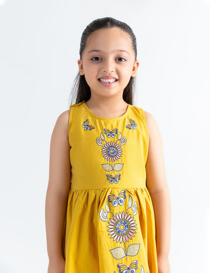 FLORAL EMBROIDERED DRESS