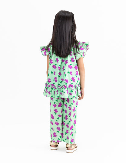 2 PIECE FLORAL PRINTED SUIT