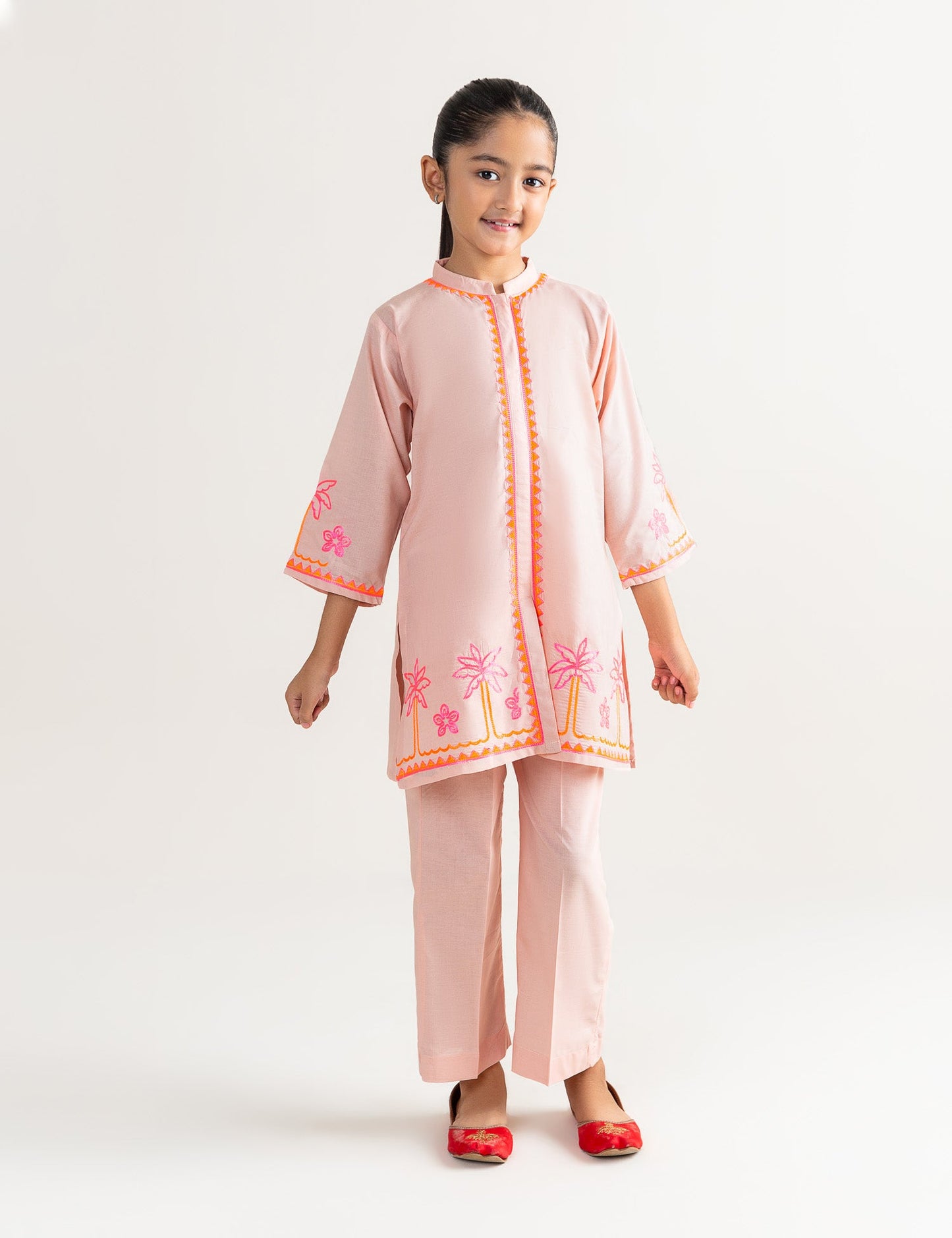 2 PIECE NEON EMBROIDERED SUIT