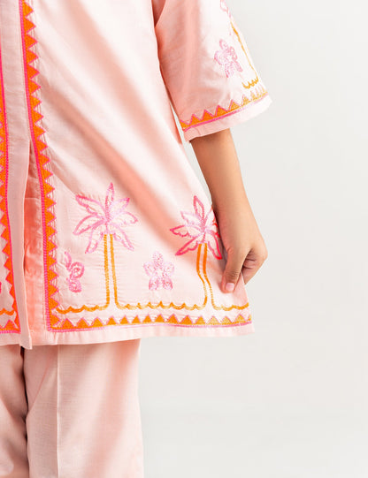 2 PIECE NEON EMBROIDERED SUIT