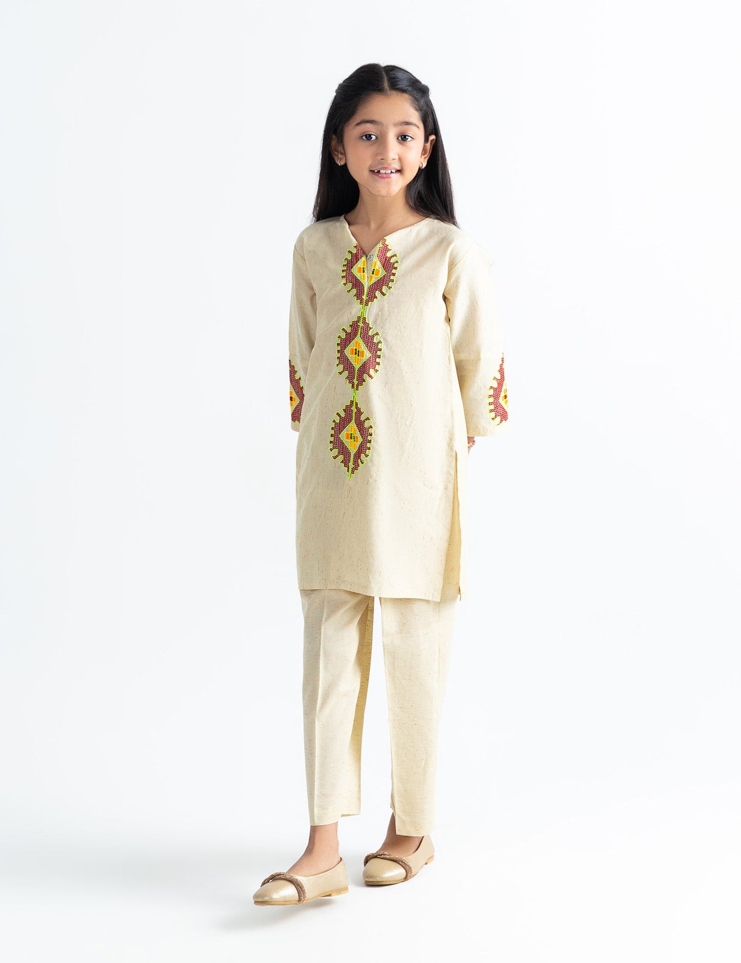 2 PIECE BOLD EMBROIDERED SUIT