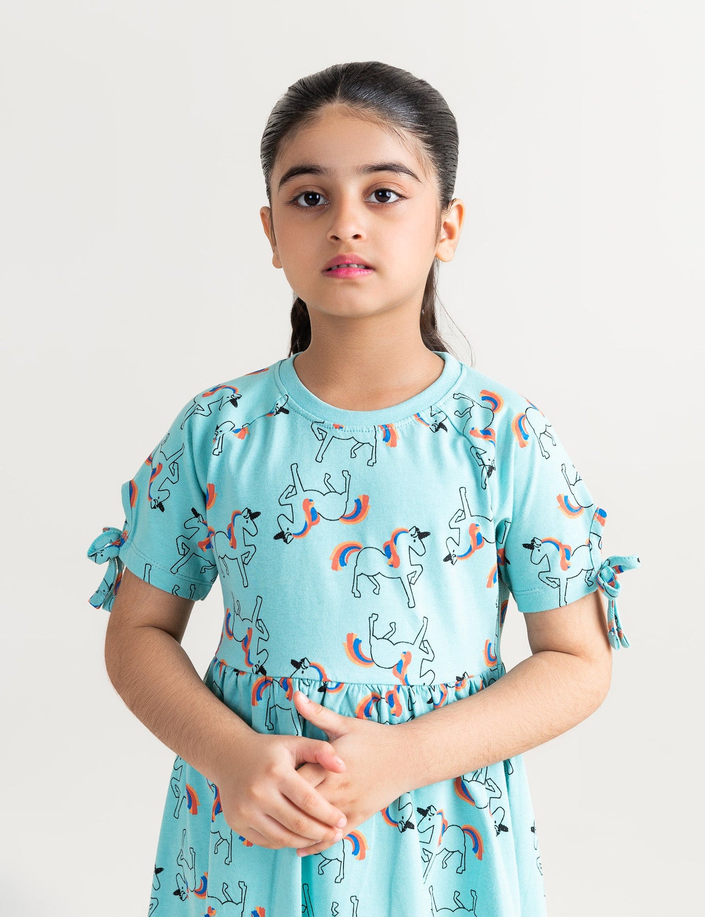 ALLOVER UNICORN PRINTED DRESS