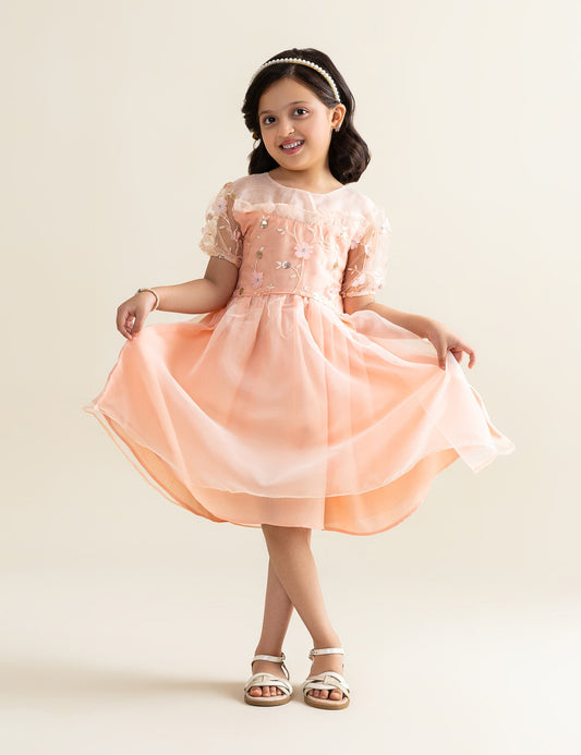 FLORAL EMBROIDERED DRESS
