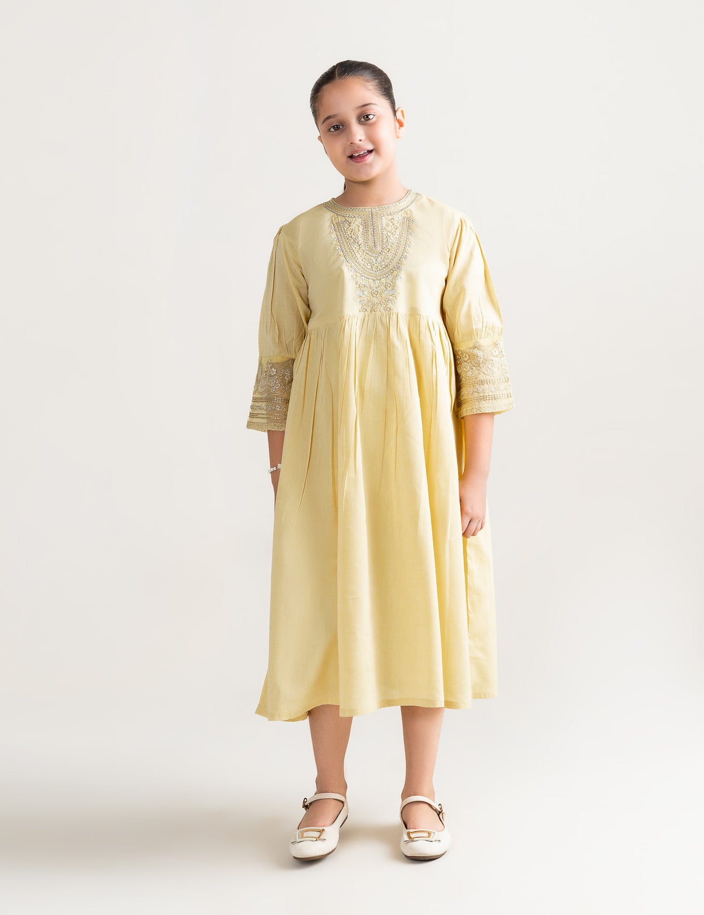 ETHNIC EMBROIDERED LONG DRESS