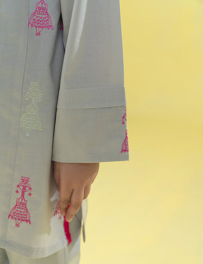 2 PIECE FUN EMBROIDERED SUIT