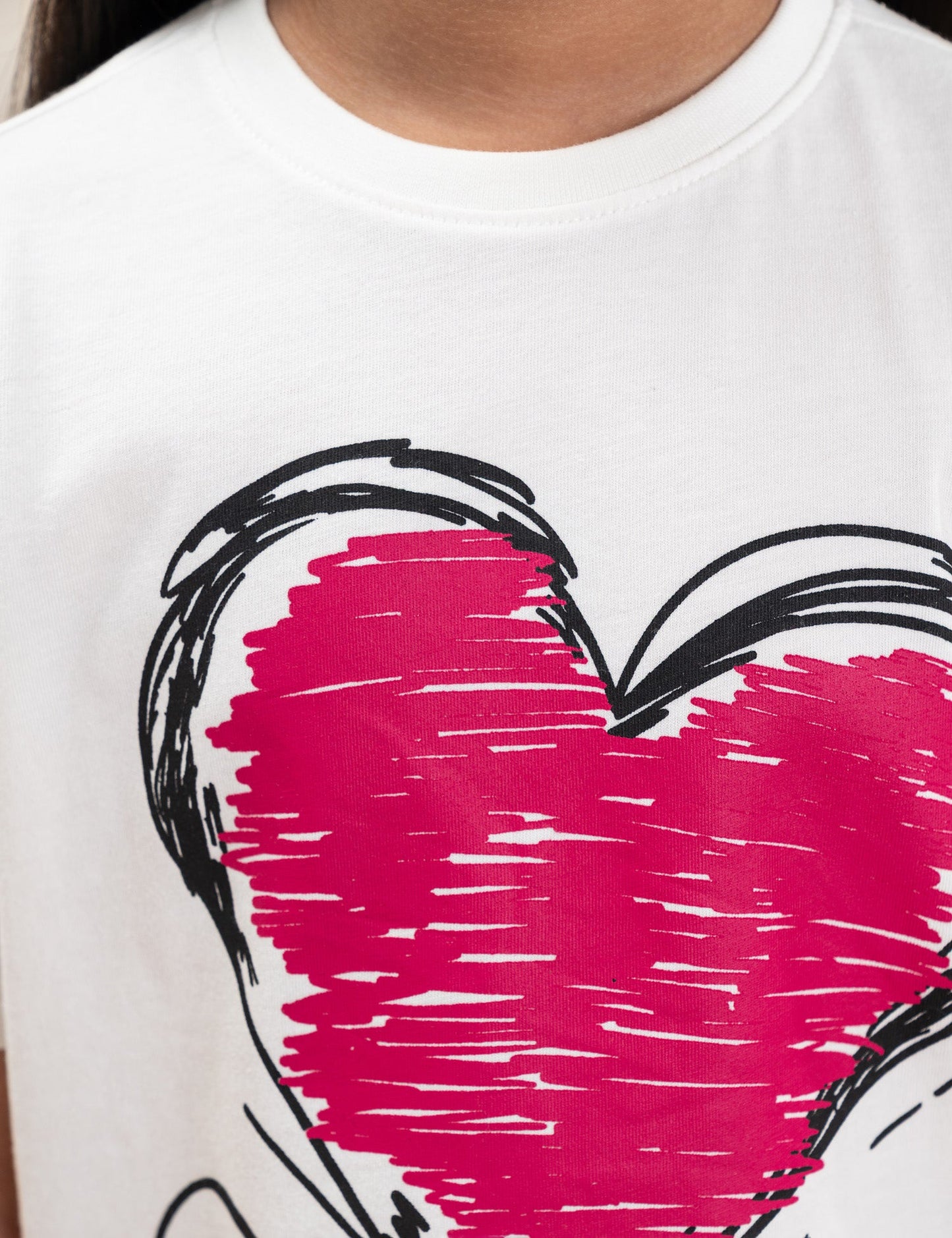 2 PIECE HEART GRAPHIC SUIT