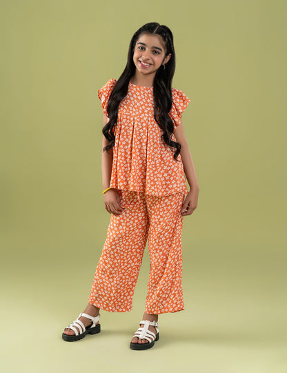 2 PIECE FLORAL PRINTED SUIT