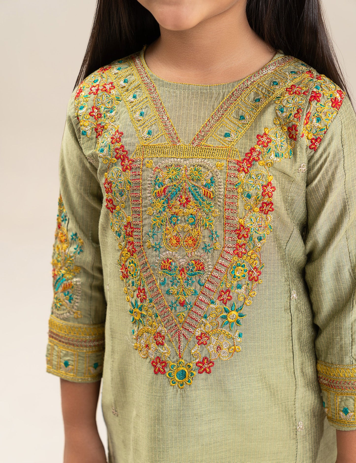 2 PIECE ETHNIC EMBROIDERED SUIT