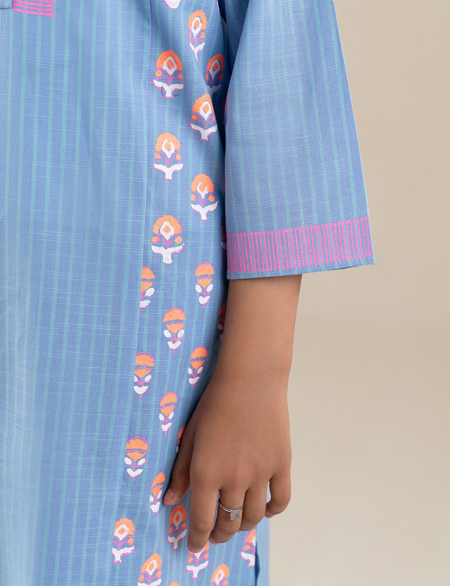 2 PIECE BLOCK PRINTED SUIT