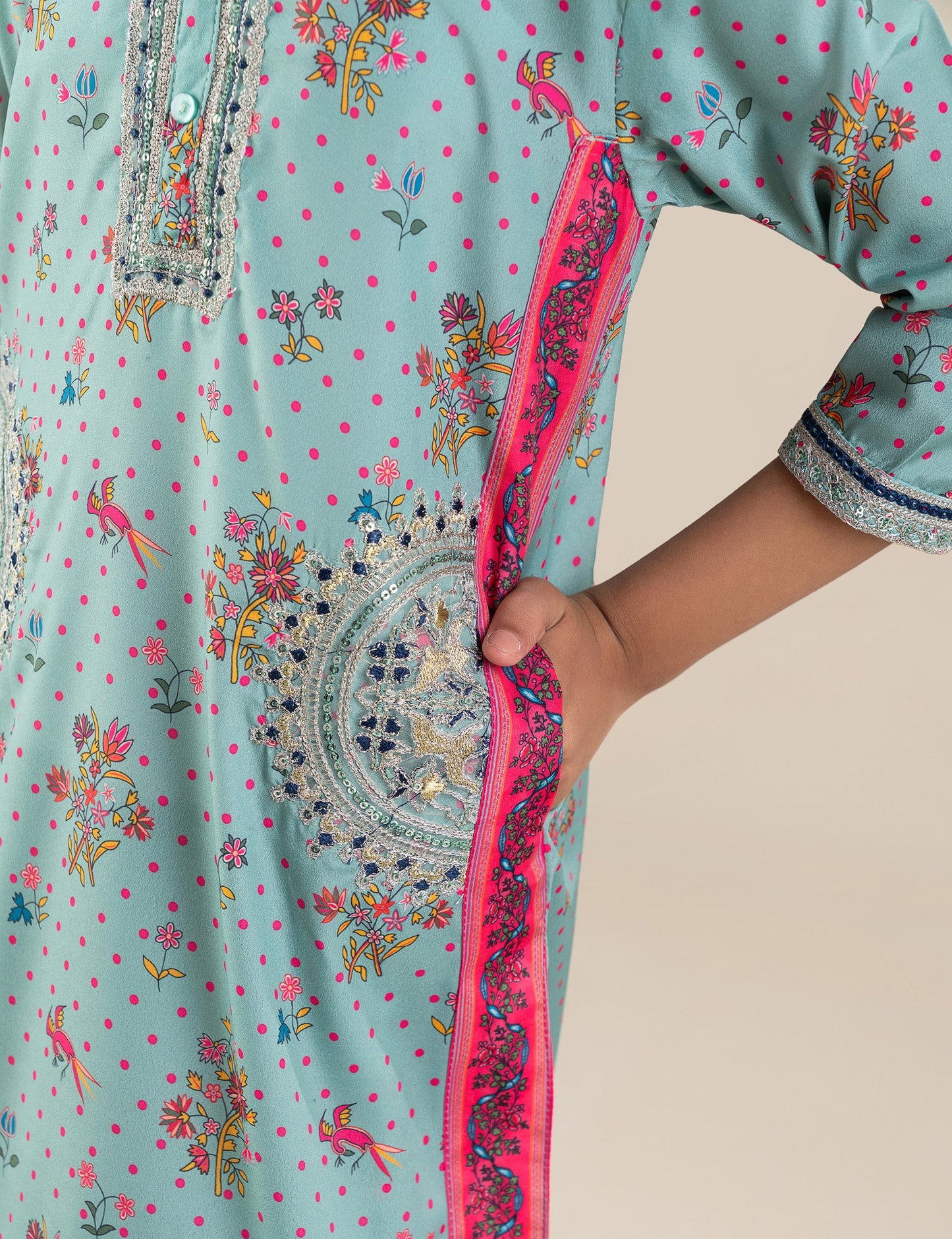 2 PIECE ETHNIC EMBROIDERED SUIT