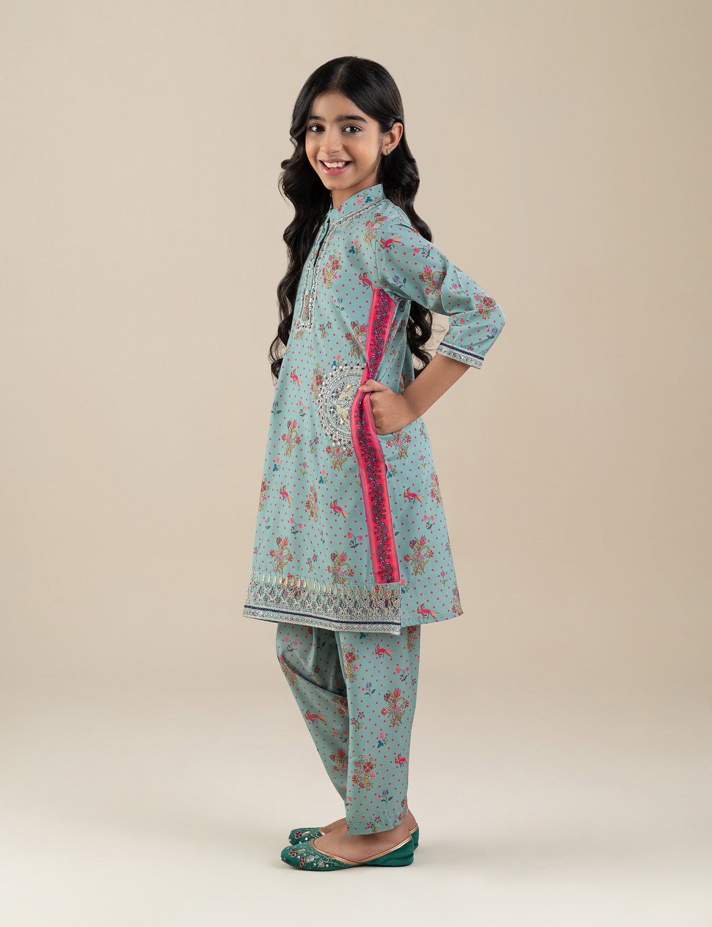 2 PIECE ETHNIC EMBROIDERED SUIT