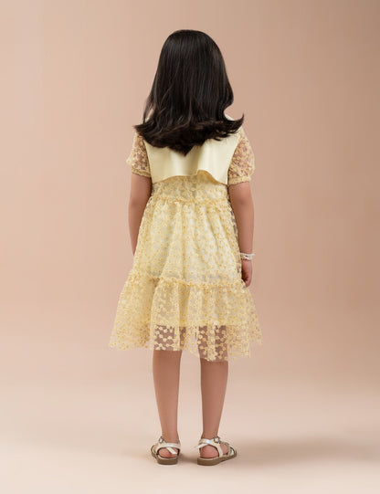 SEQUIN NET DRESS WITH SHRUG