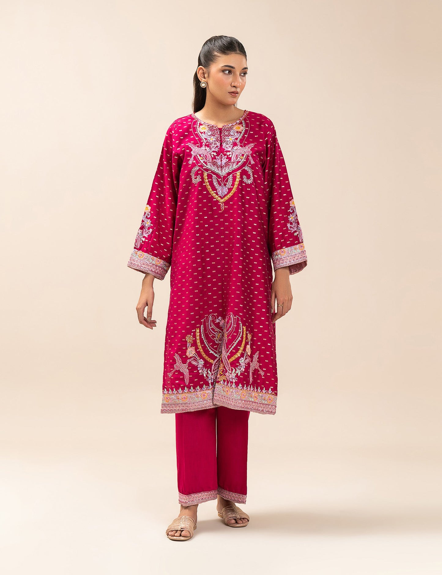 2 PIECE ETHNIC EMBROIDERED SUIT