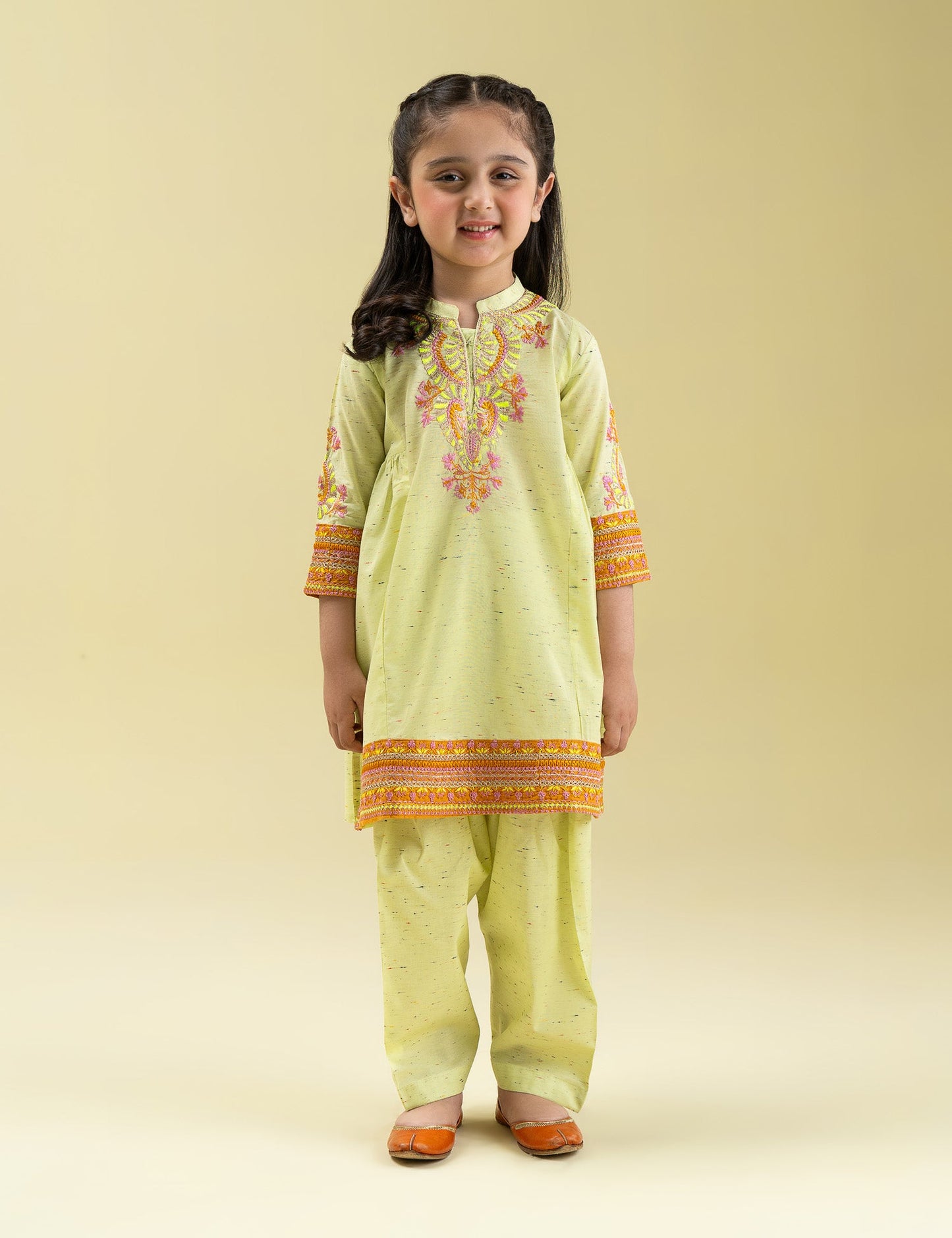 2 PIECE VIBRANT EMBROIDERD SUIT