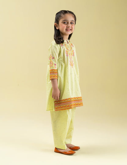 2 PIECE VIBRANT EMBROIDERD SUIT
