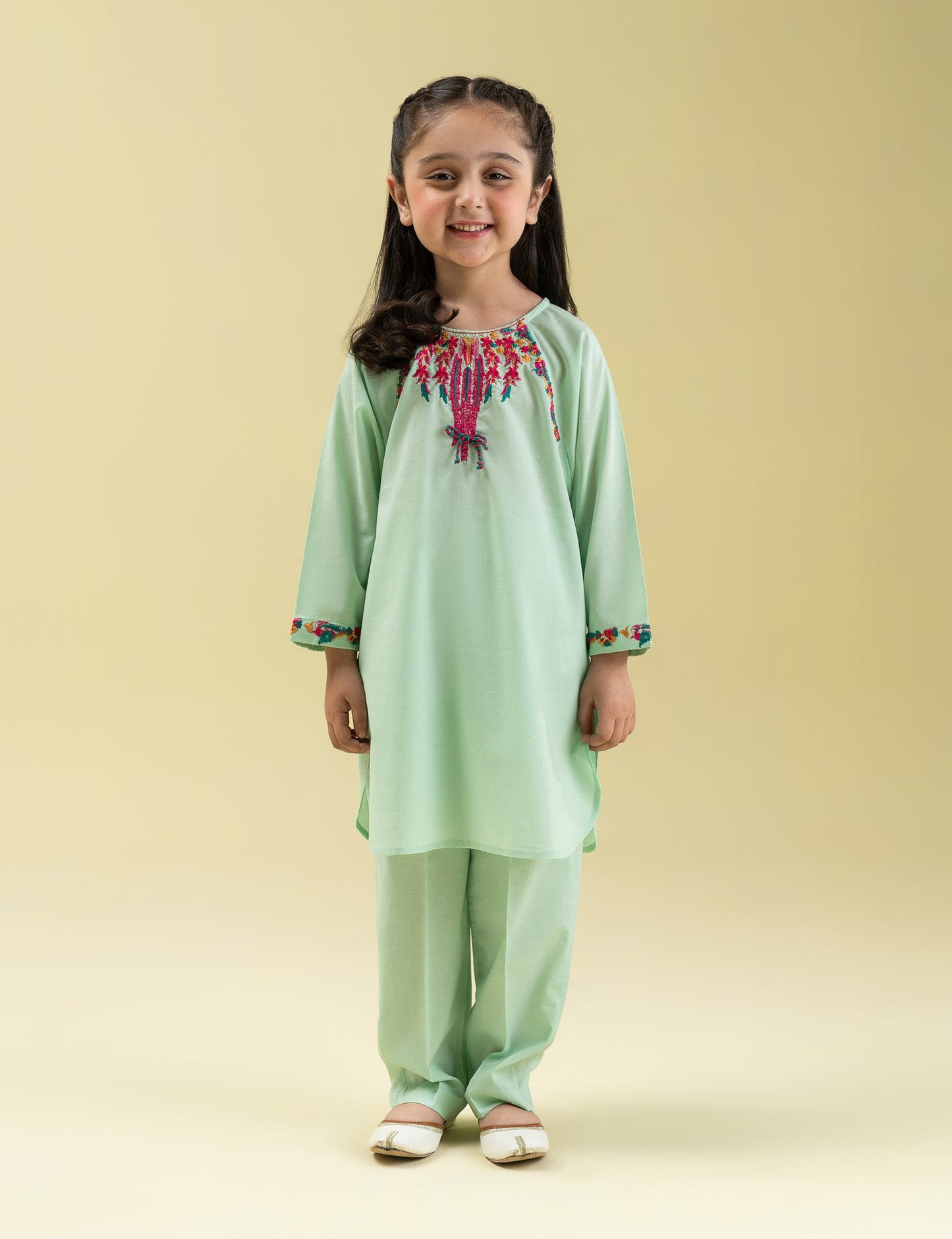 2 PIECE VIBRANT EMBROIDERED SUIT