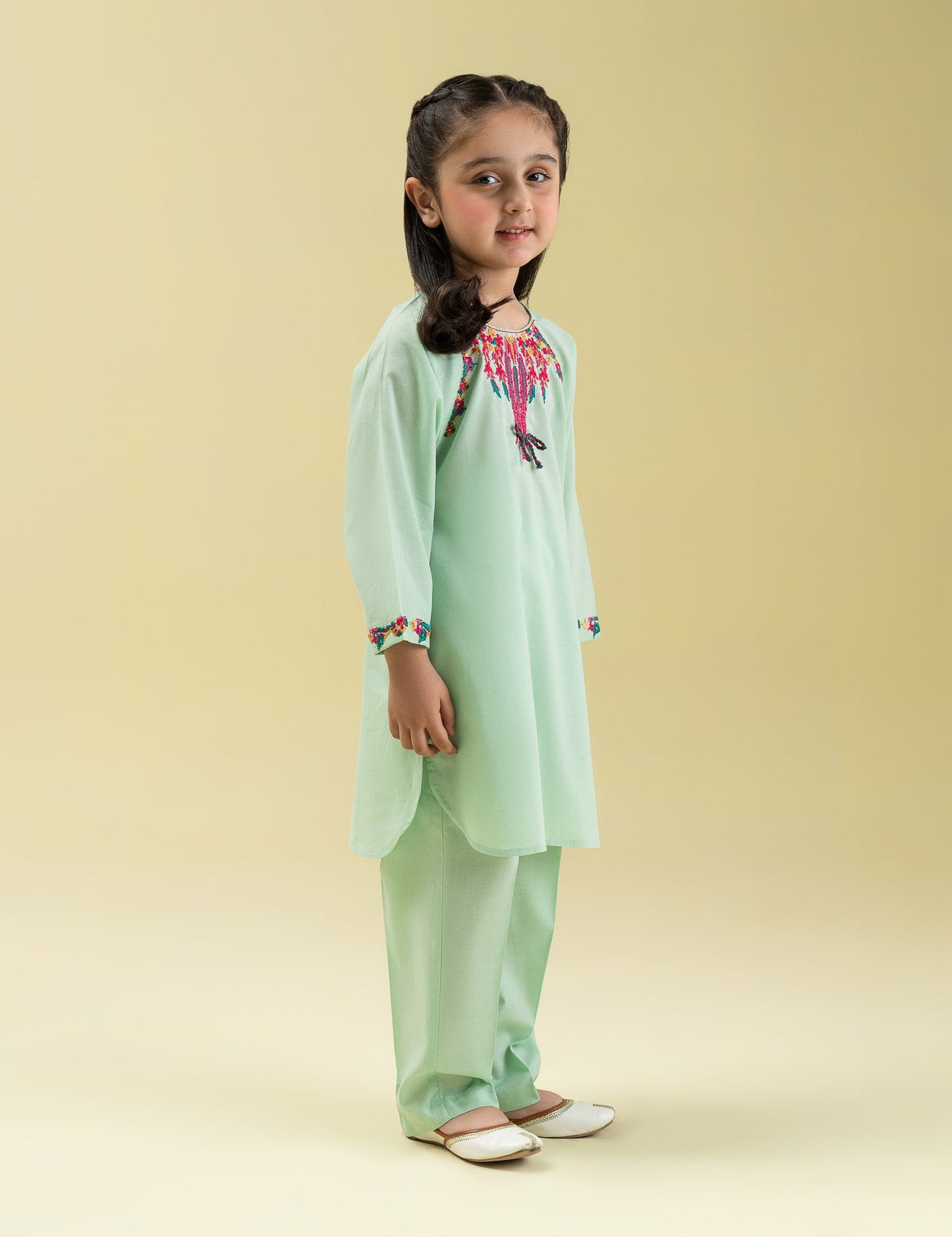 2 PIECE VIBRANT EMBROIDERED SUIT