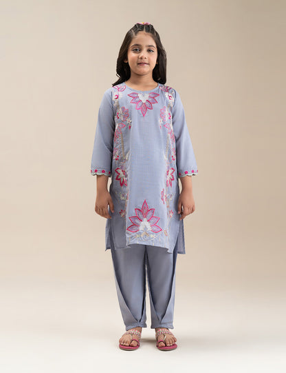 2 PIECE ROSE EMBROIDERED SUIT