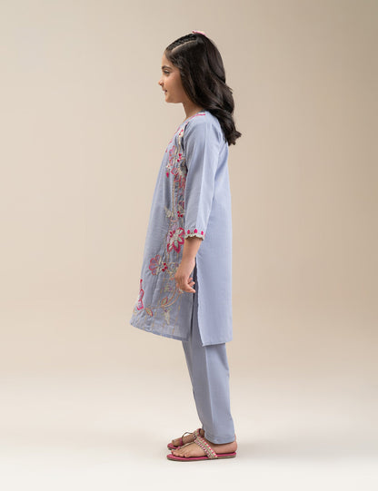 2 PIECE ROSE EMBROIDERED SUIT