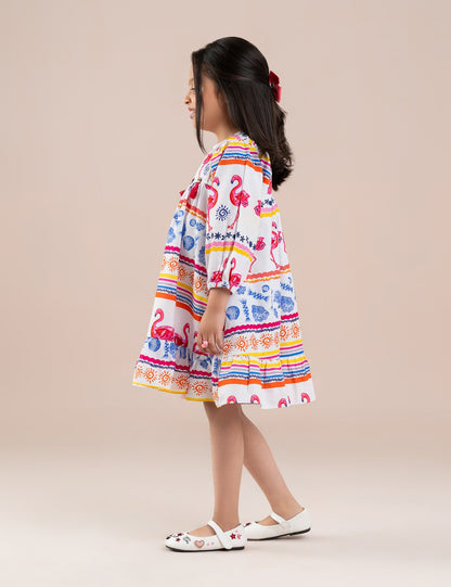 FLAMINGO PRINTED DRESS