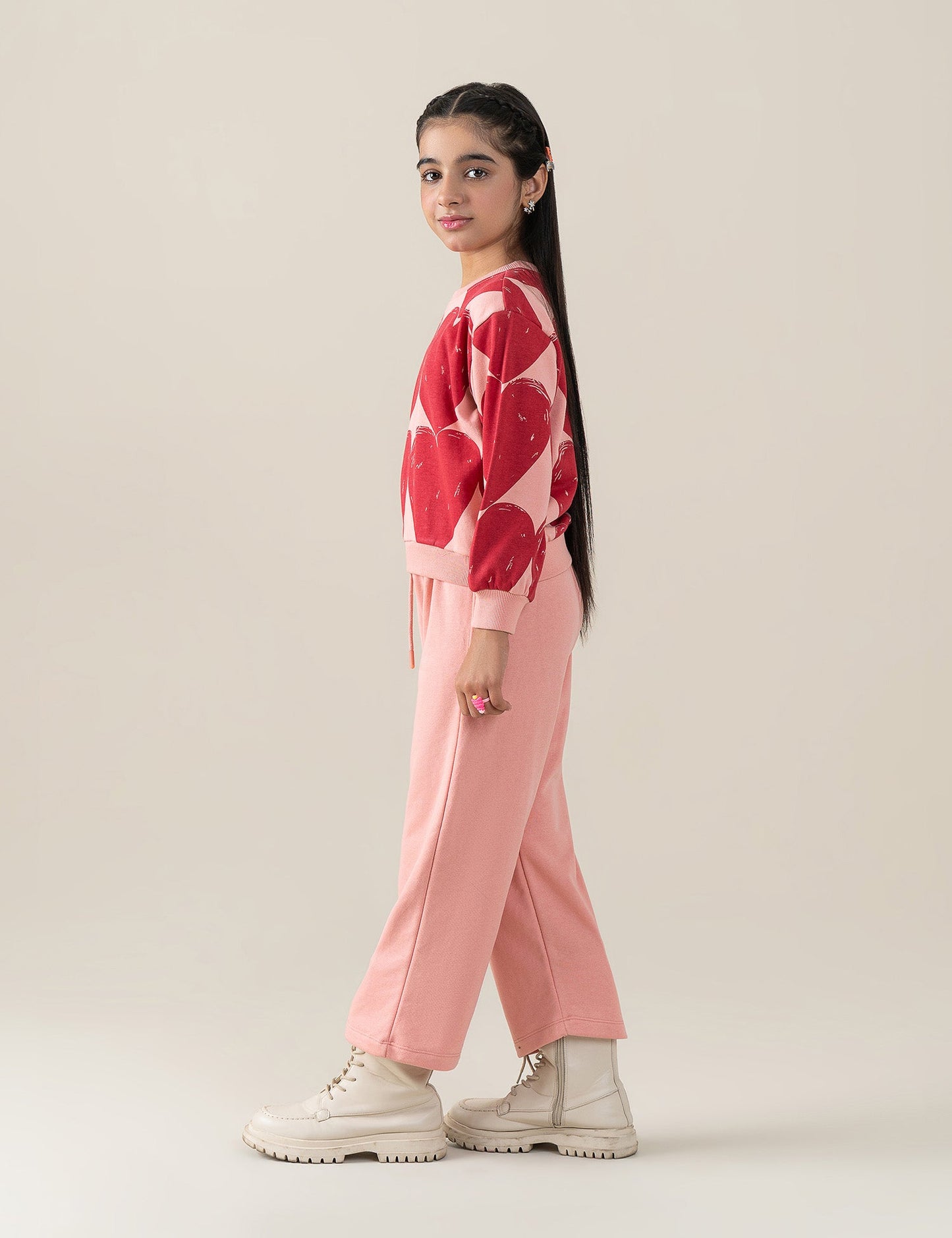 2 PIECE HEART PRINTED SUIT