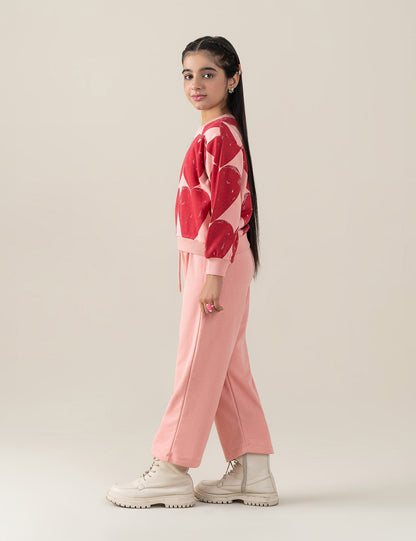 2 PIECE HEART PRINTED SUIT
