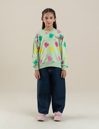 FLORAL PRINTED SWEATSHIRT