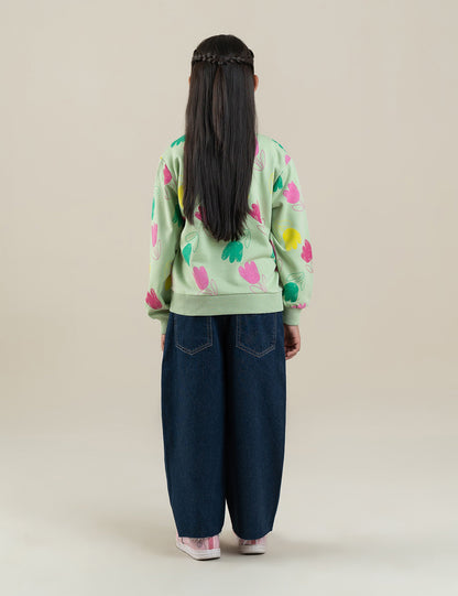 FLORAL PRINTED SWEATSHIRT